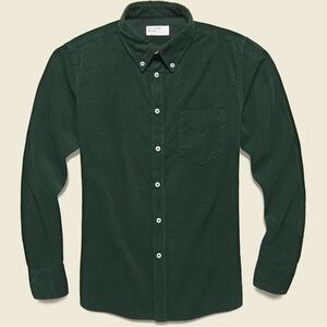 Universal Works Cord Everyday Shirt - Forest Green